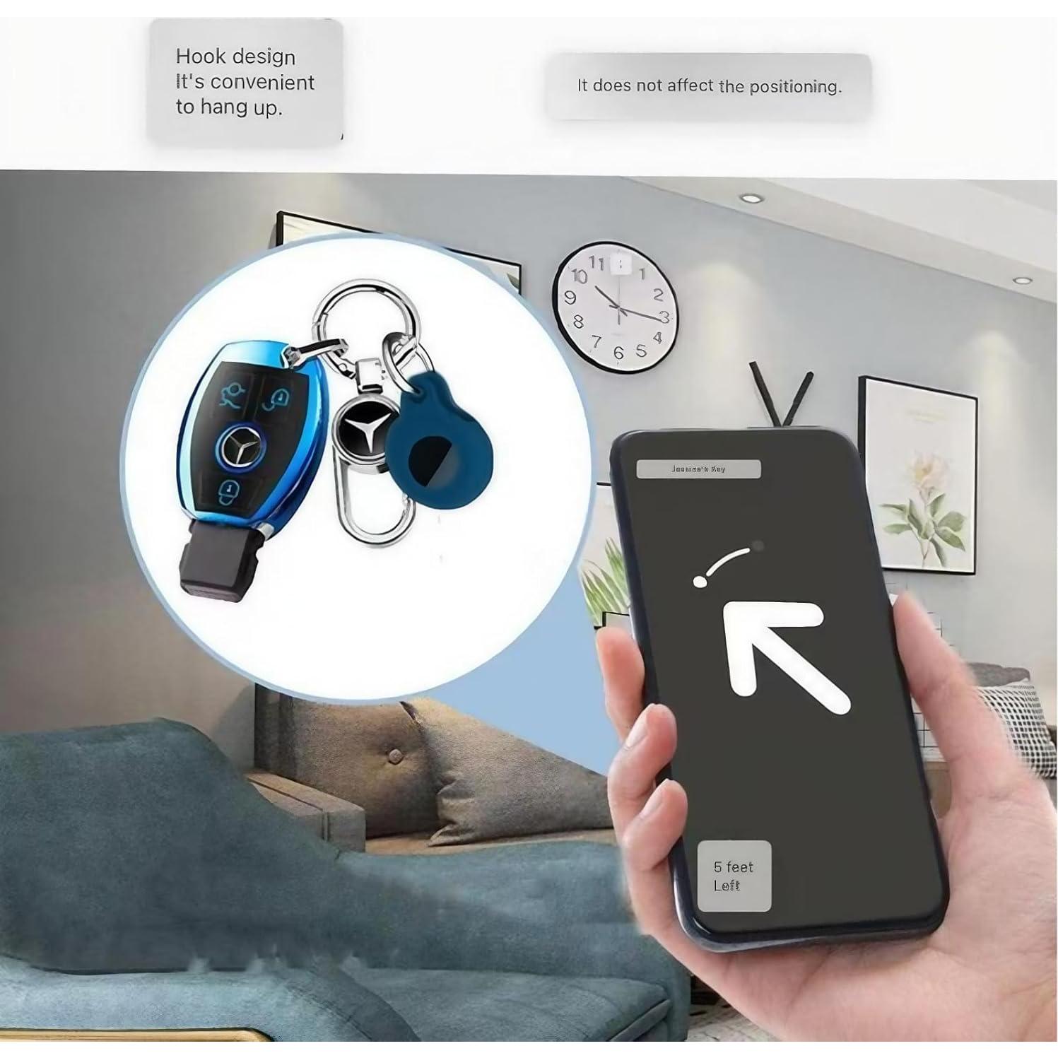 Set 8 en 1 Soporte Silicona para Apple AirTag - Protección Llaves, Mascotas