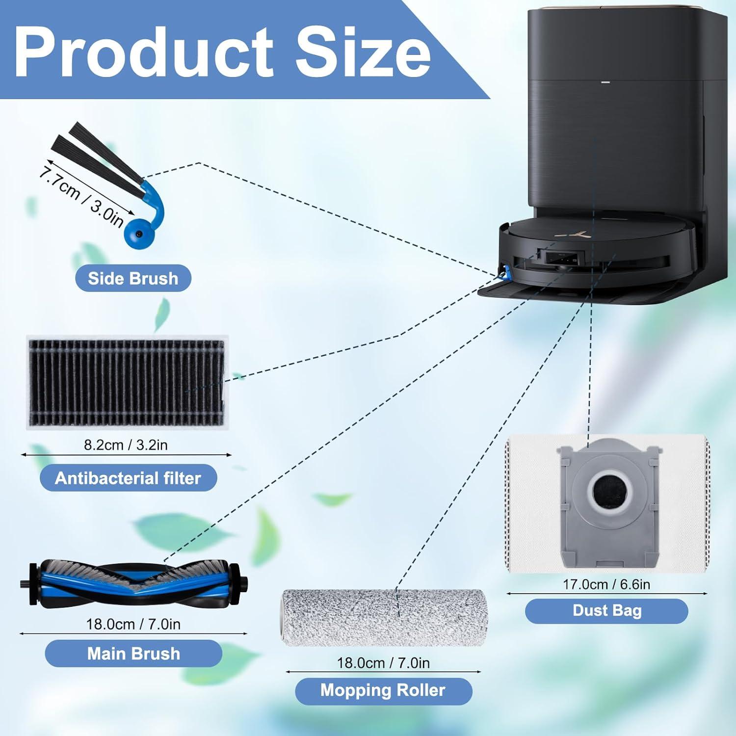 Kit de Accesorios Jegehoyo para Aspiradora ECOVACS DEEBOT X9 PRO