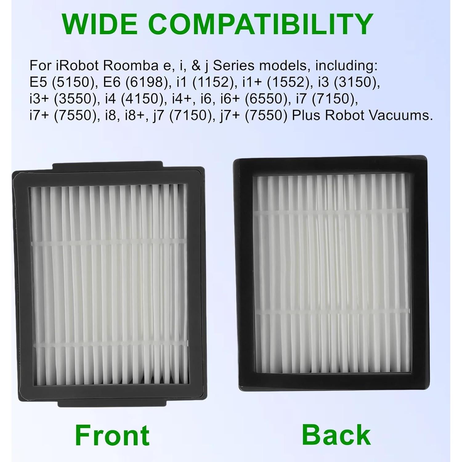 Paquete de 10 Filtros HEPA ELIFEPARTS para Roomba e, i, j Series