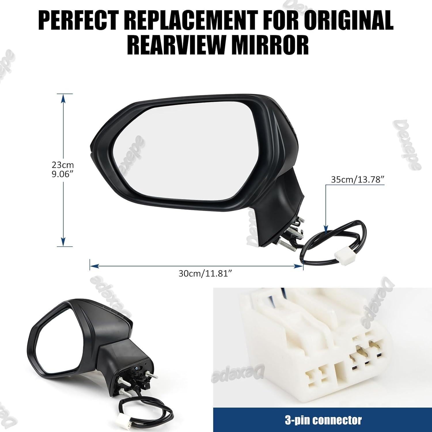 Espejo Lateral Izquierdo Eléctrico Dexepe para Toyota Corolla 2020-2025