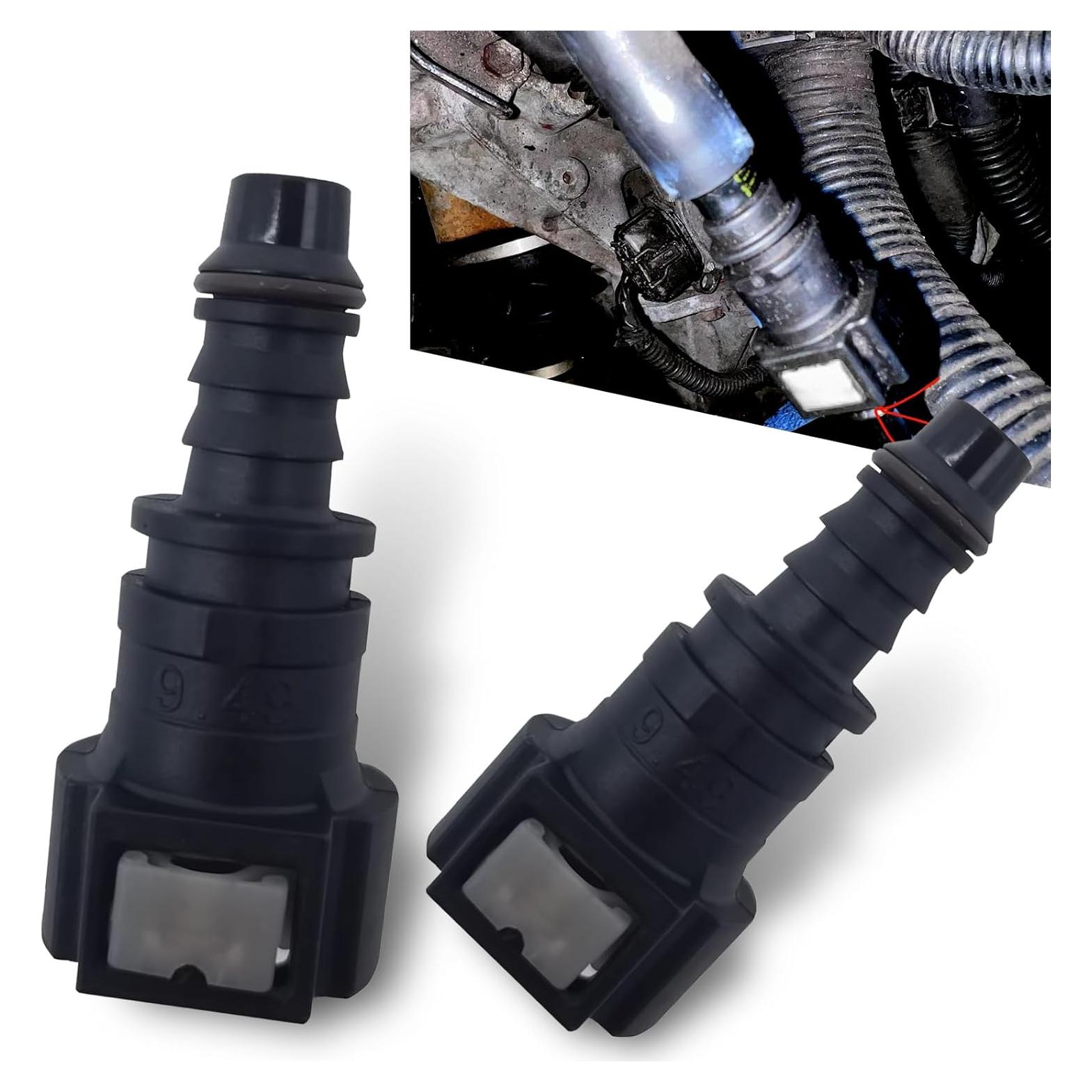 Conector de manguera de combustible Arwrilt 2 PCS 9.49mm a 8mm