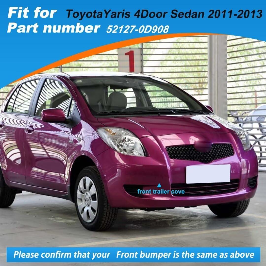 Cubierta gancho remolque Toyota Yaris Sedán 2006-2008 Negro