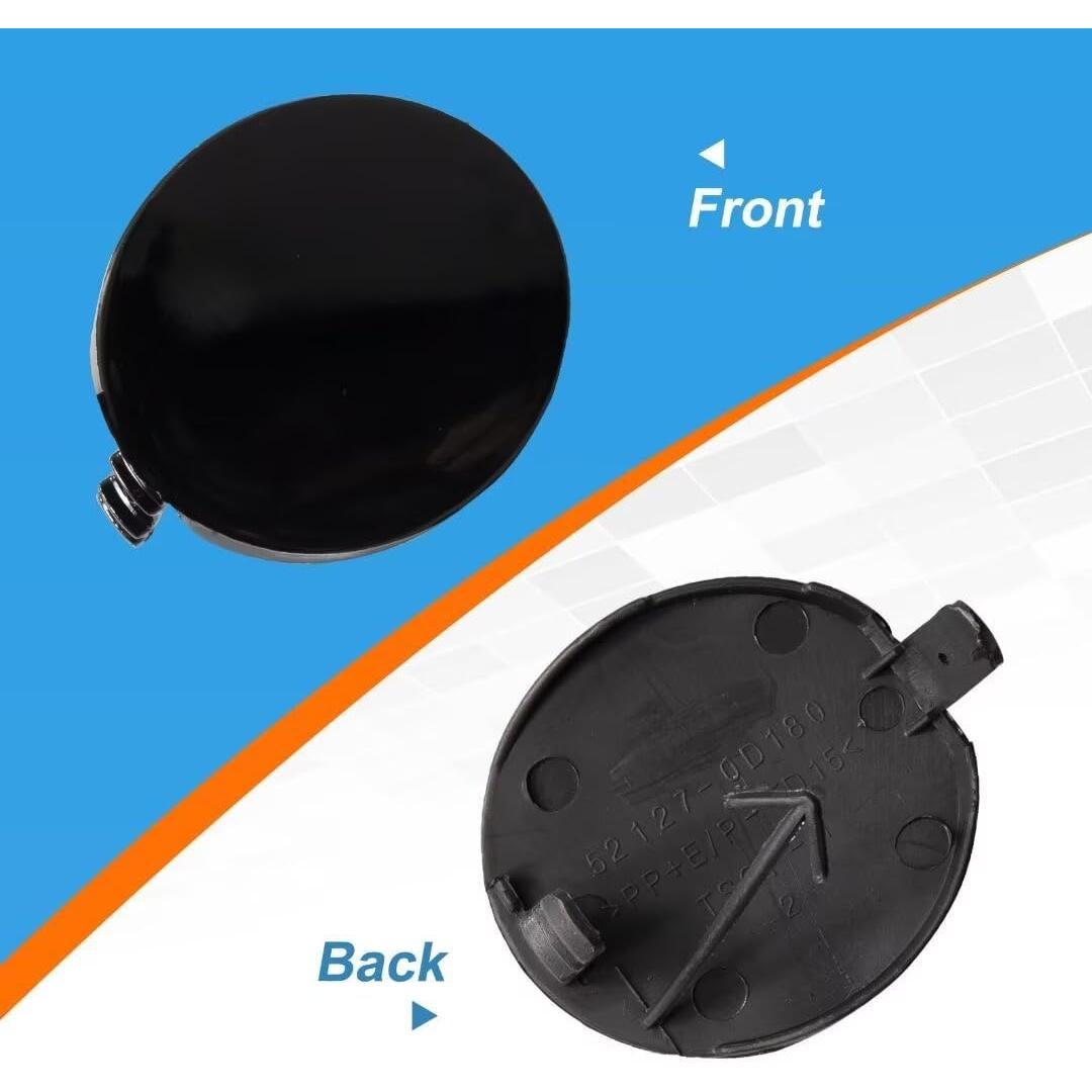 Cubierta gancho remolque Toyota Yaris Sedán 2006-2008 Negro