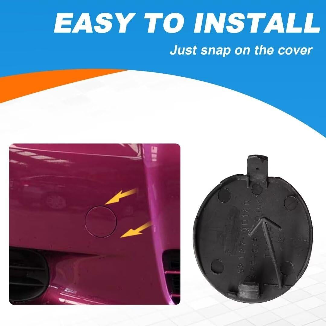 Cubierta gancho remolque Toyota Yaris Sedán 2006-2008 Negro