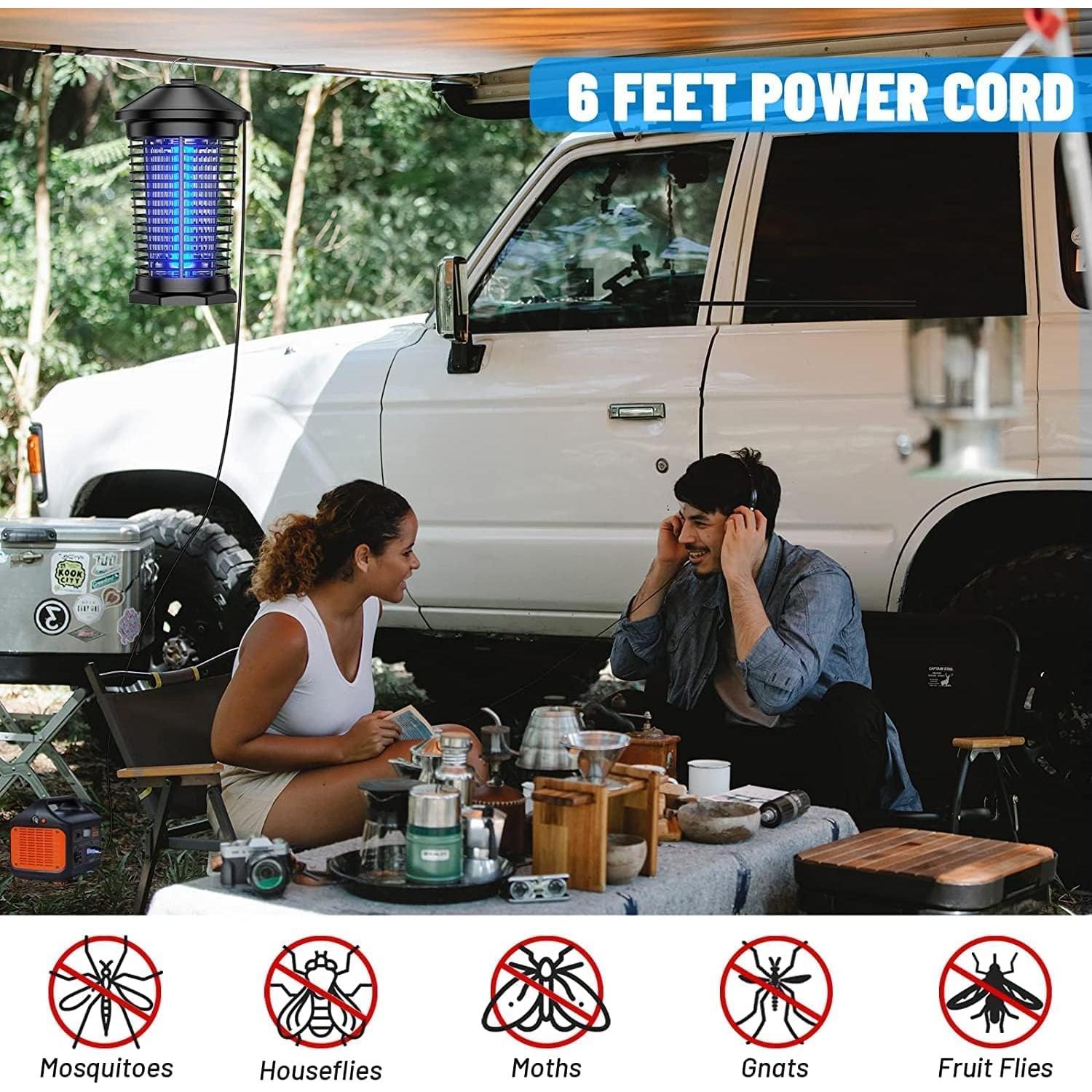 Bug Zapper Outdoor Indoor, Zechuan Electric Mosquito Zapper, Electronic Mosquito Killer Lantern, Waterproof Fly Trap Insect Killer for Home Backyard Patio Garden Camp Site