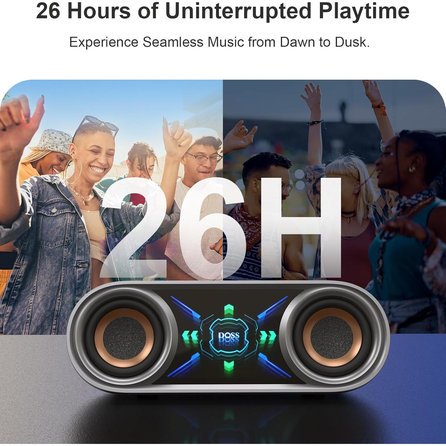 Altavoz Bluetooth DOSS SoundBox Pro+ P400 50W IPX5 Azul