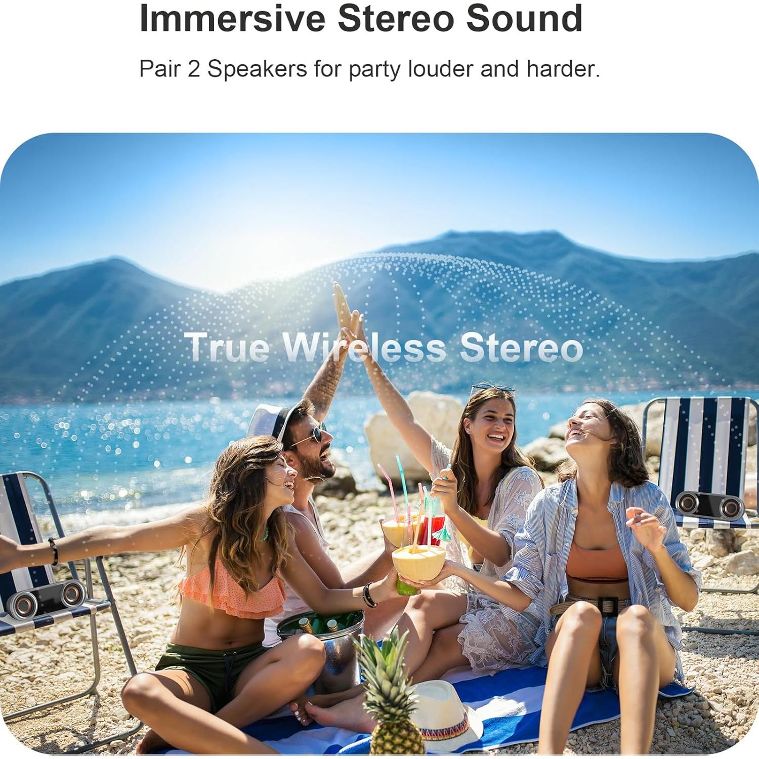 Altavoz Bluetooth DOSS SoundBox Pro+ P400 50W IPX5 Azul