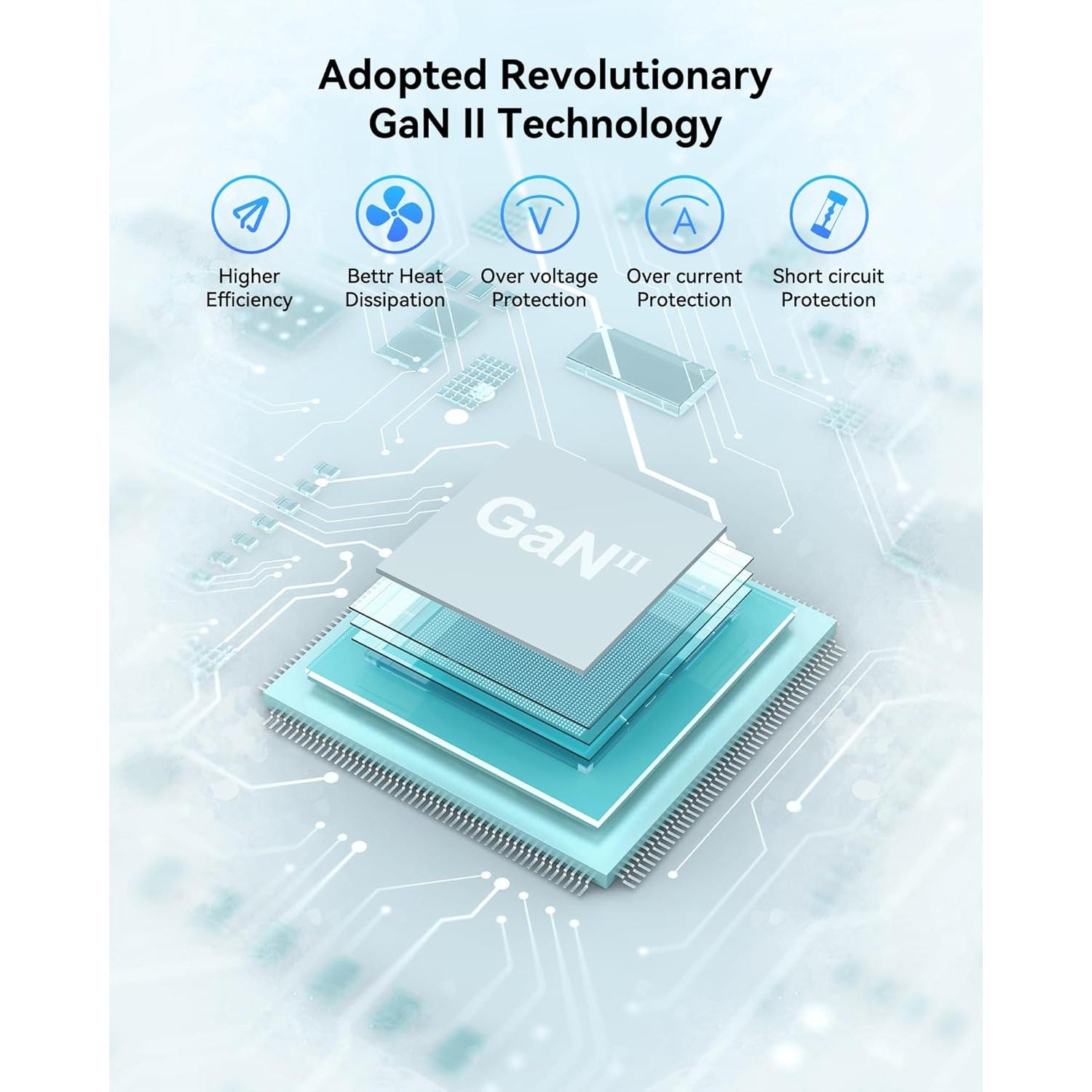 Cargador USB C 100W C-Smartlink Plegable Rápido 3 Puertos