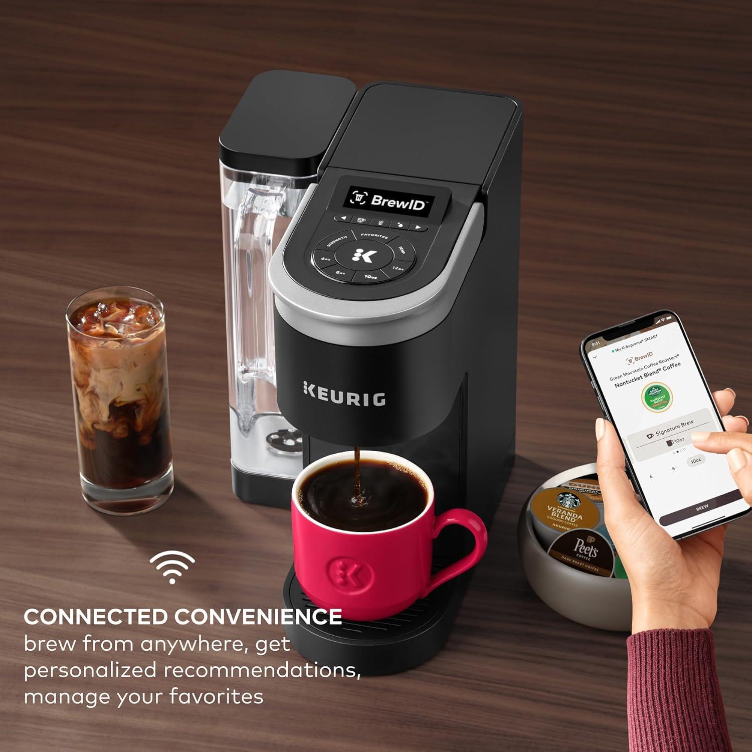 Cafetera Keurig K-Supreme SMART, 3.64kg, Negro, MultiStream