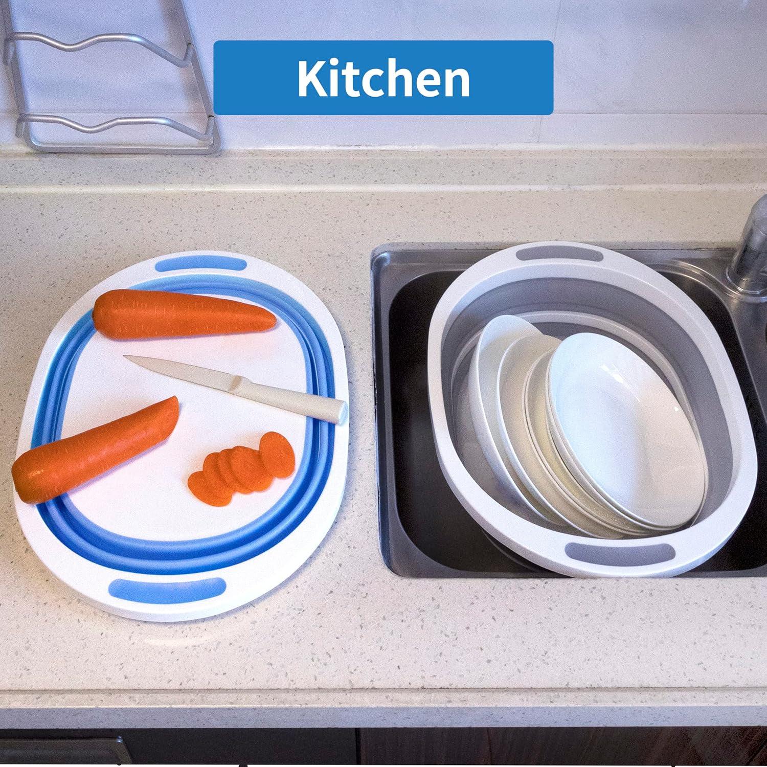 Fregadero Plegable Craftend 7.5L Gris Portátil para Camping