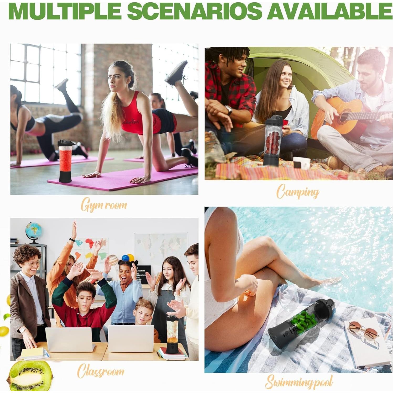 Licuadora portátil Devan 20 oz impermeable libre de BPA