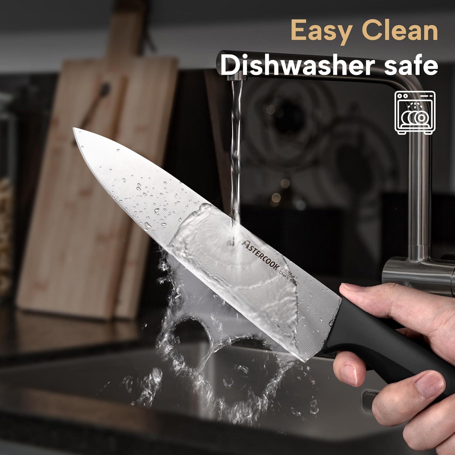 Juego de cuchillos de cocina Astercook 15 piezas acero inoxidable