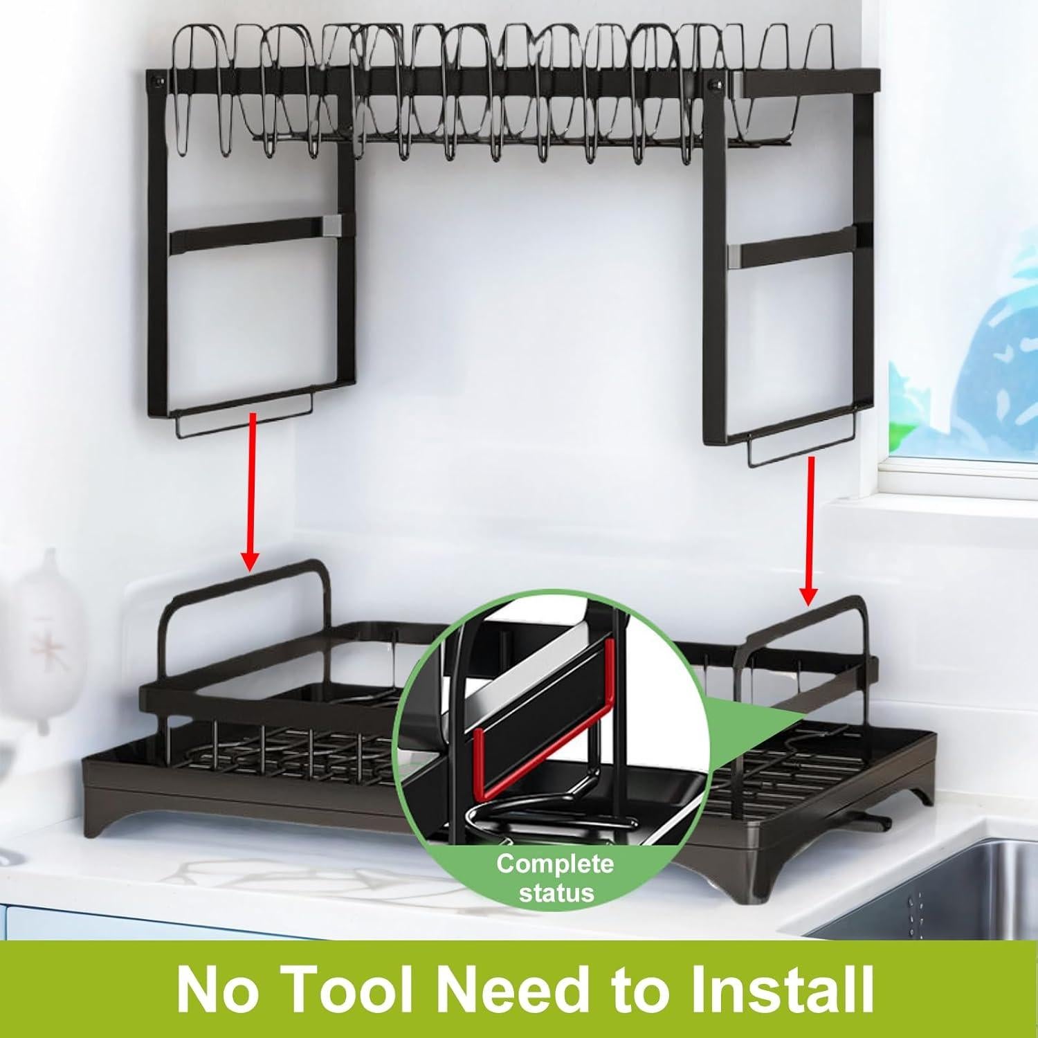 Escurridor de Platos MHEOMTME de Acero Inoxidable 2 Niveles