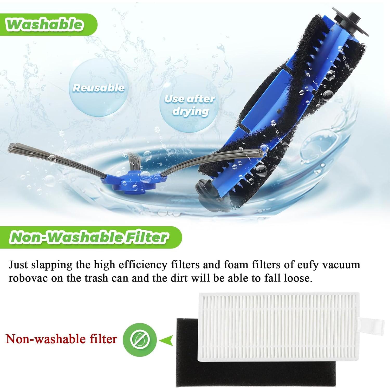 Repuestos Techecook para Eufy RoboVac 11S, 12, 15C - 18 Piezas