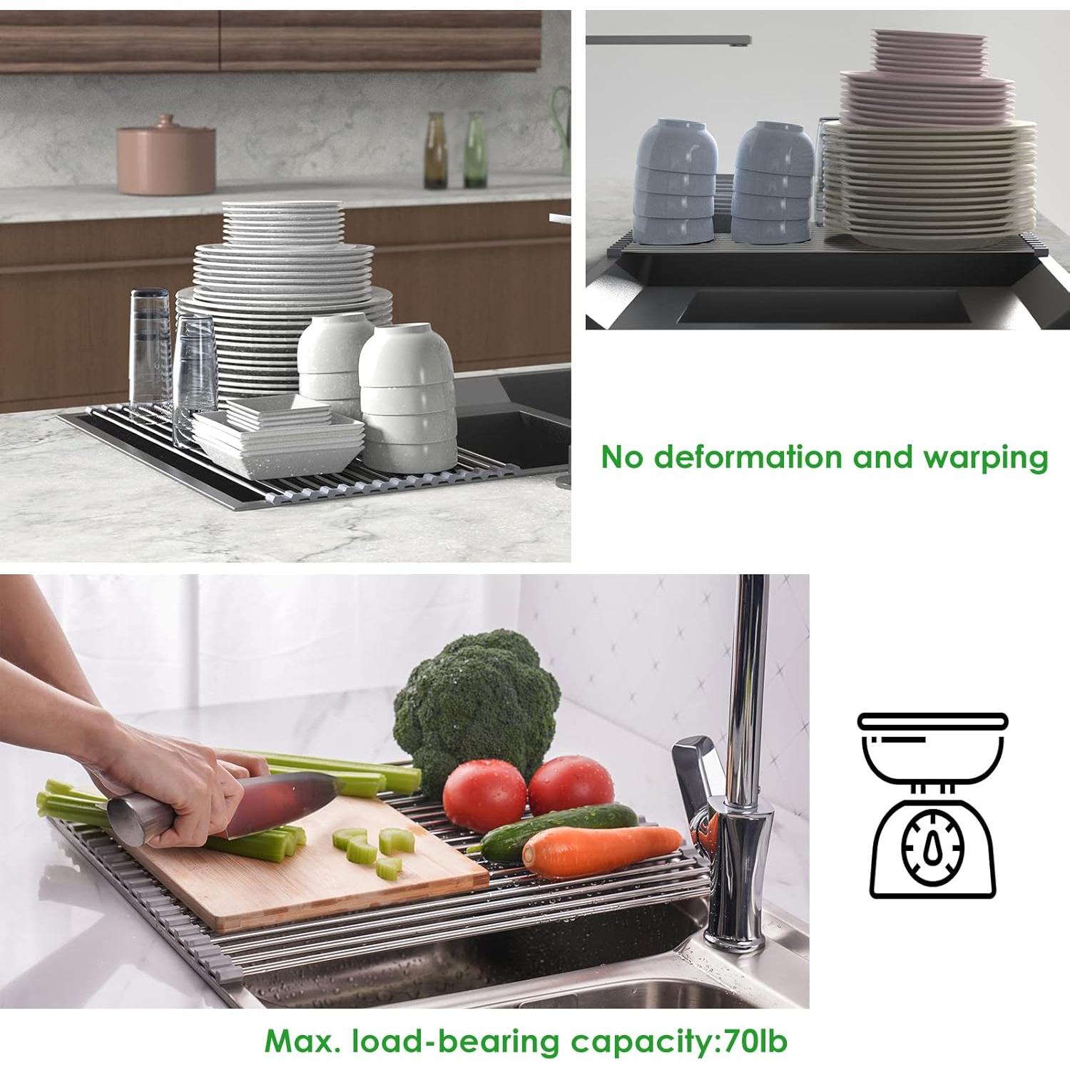 Estante de Secado de Platos Tomorotec 45x29 cm Acero Inoxidable