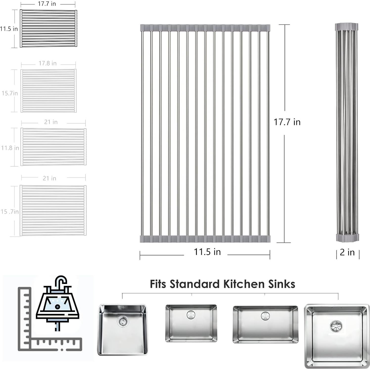 Estante de Secado de Platos Tomorotec 45x29 cm Acero Inoxidable