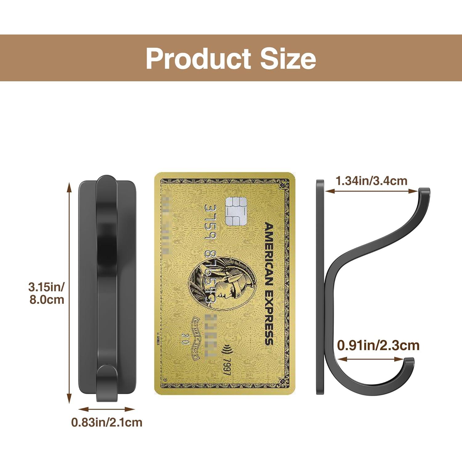 Ganchos Adhesivos para Pared Pickpiff - Paquete de 2, Soporta 6 kg, Negro