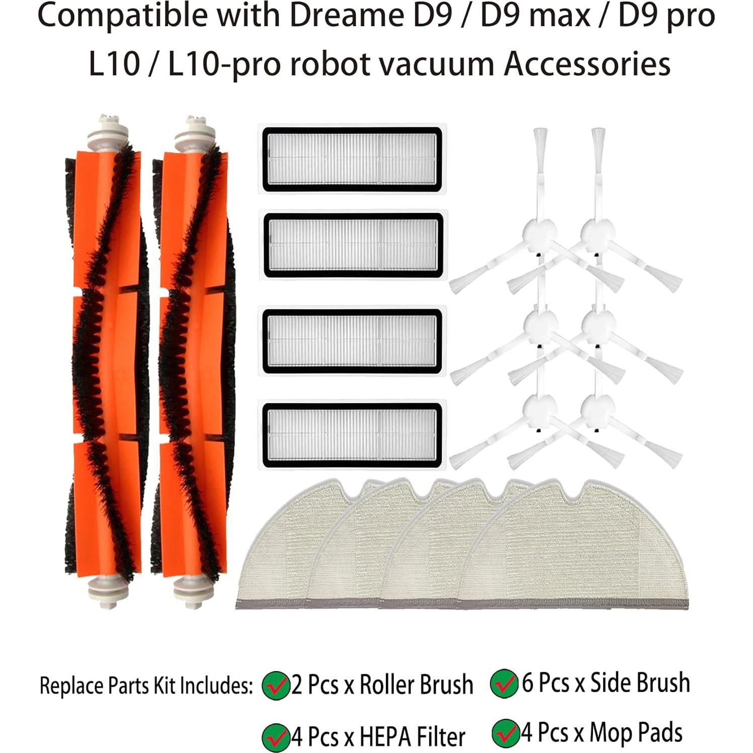 Kit de Repuesto para Aspiradora Dreame D9 y L10 - 16 Piezas
