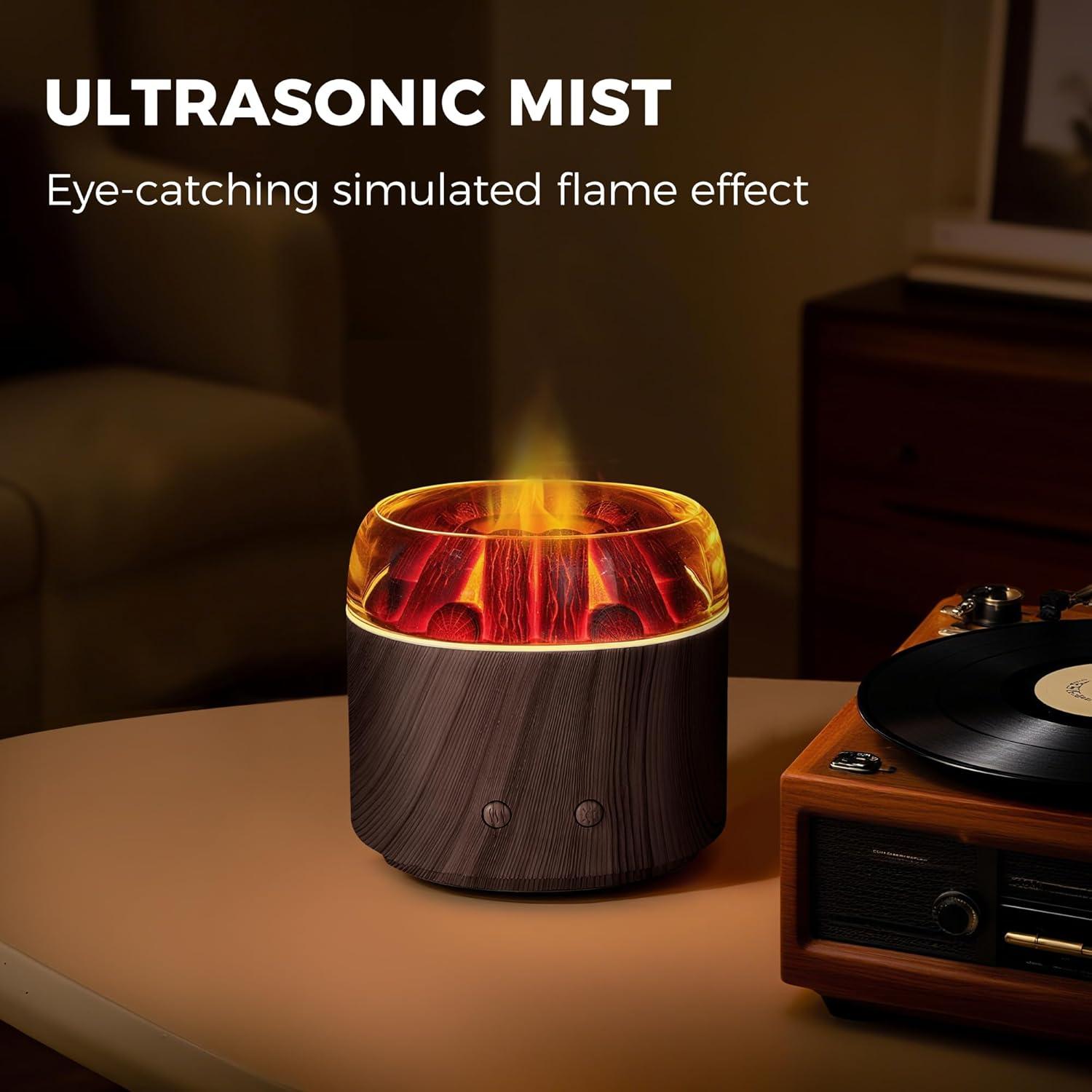 Difusor de Aroma Ultrasónico Daileeby Carbón Madera Oscura