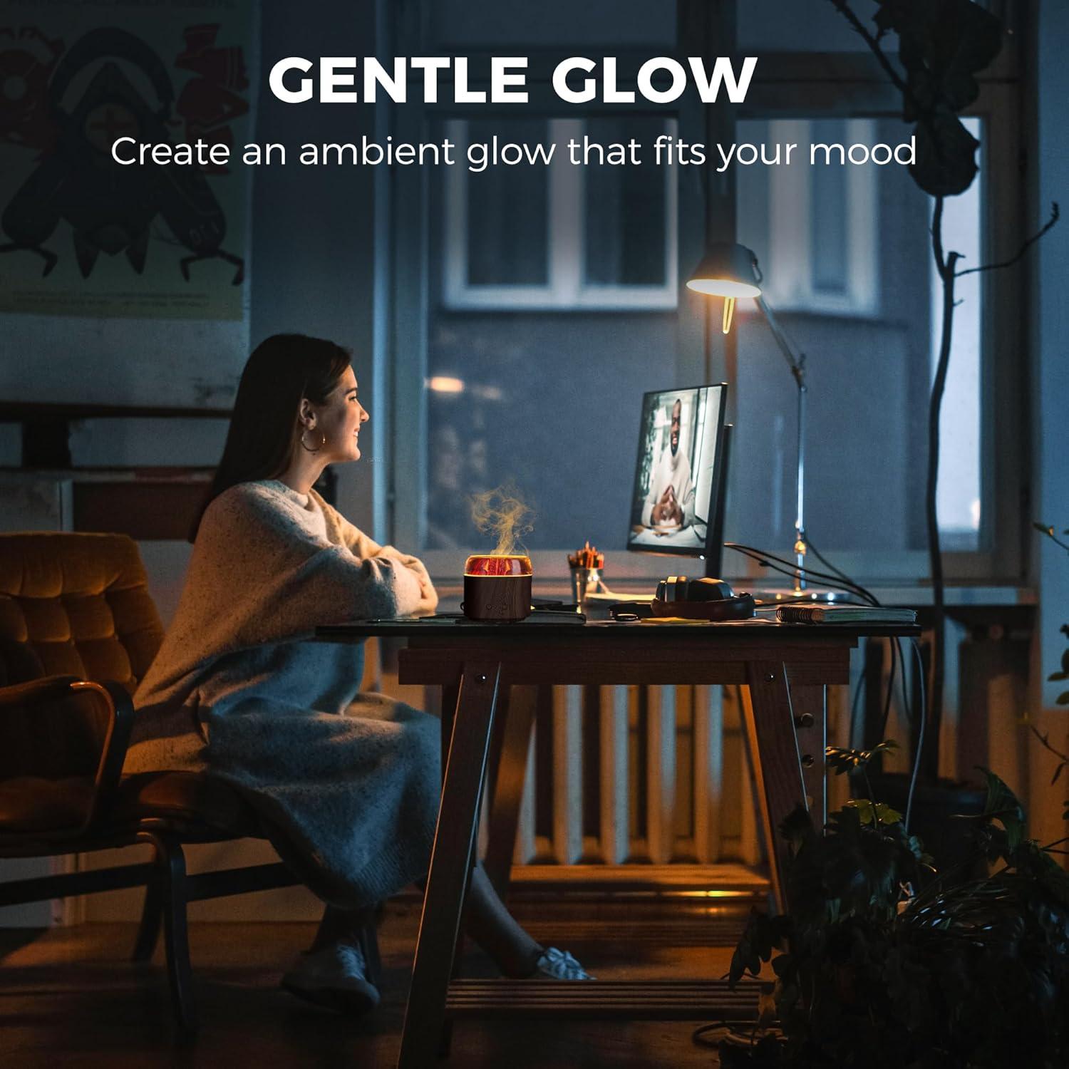 Difusor de Aroma Ultrasónico Daileeby Carbón Madera Oscura