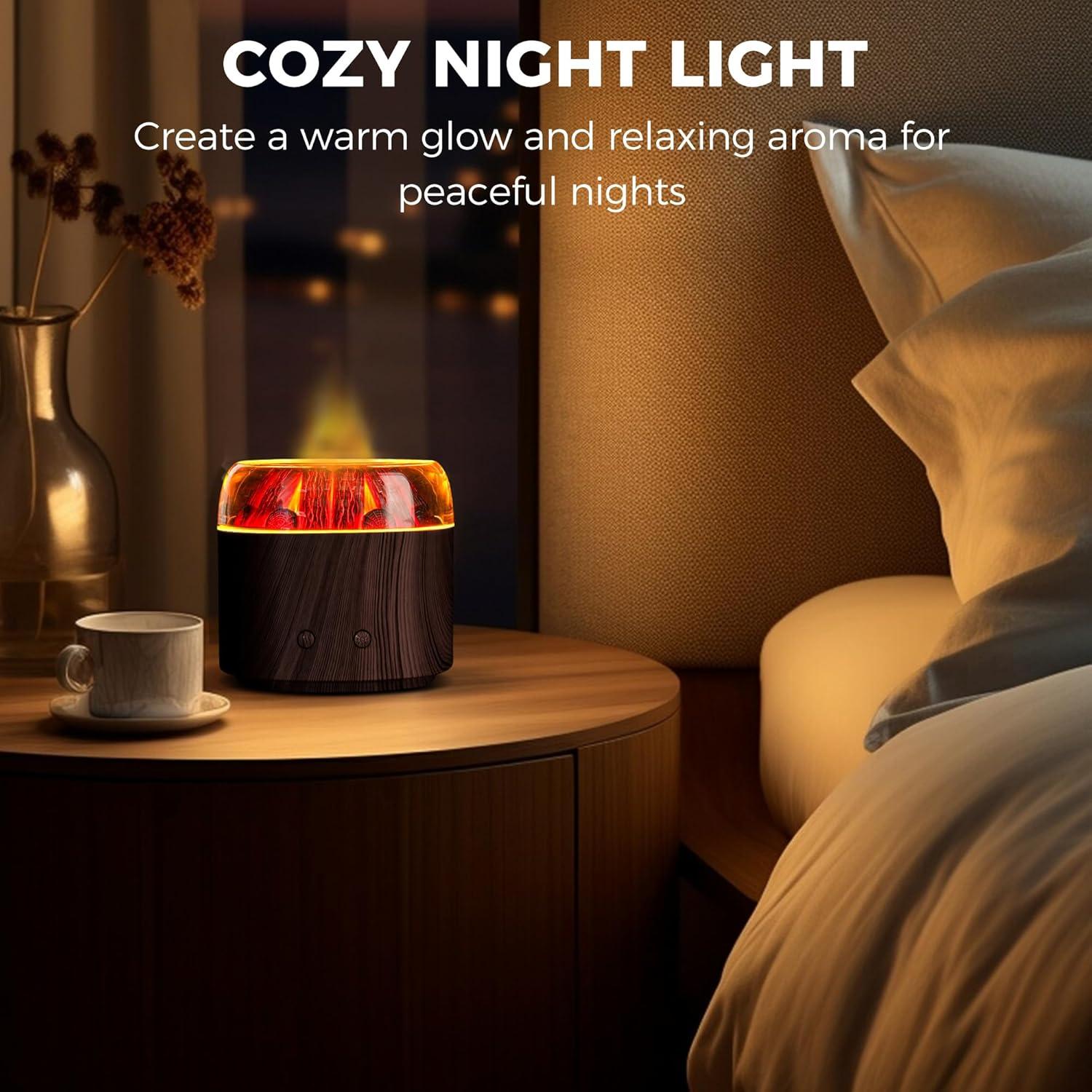 Difusor de Aroma Ultrasónico Daileeby Carbón Madera Oscura