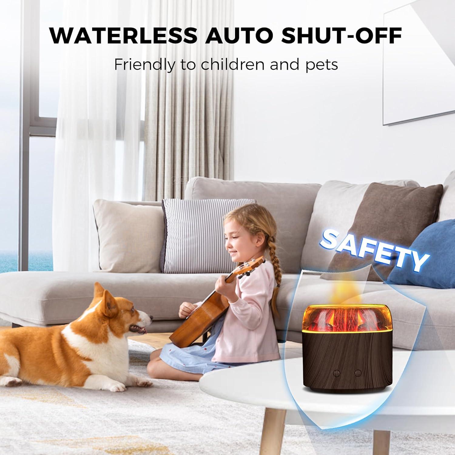 Difusor de Aroma Ultrasónico Daileeby Carbón Madera Oscura