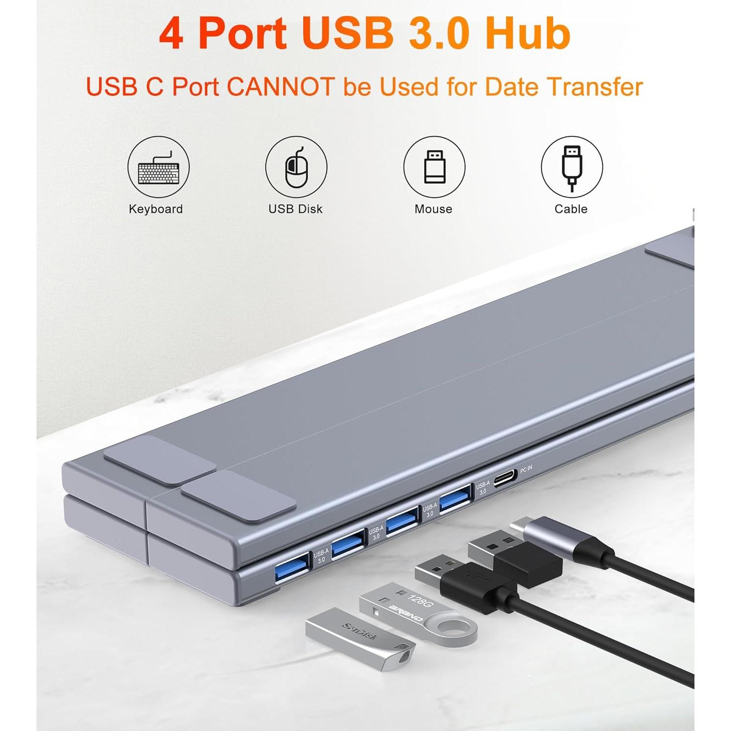 Soporte Ajustable para Laptop Mukiya con Hub USB C 5 en 1