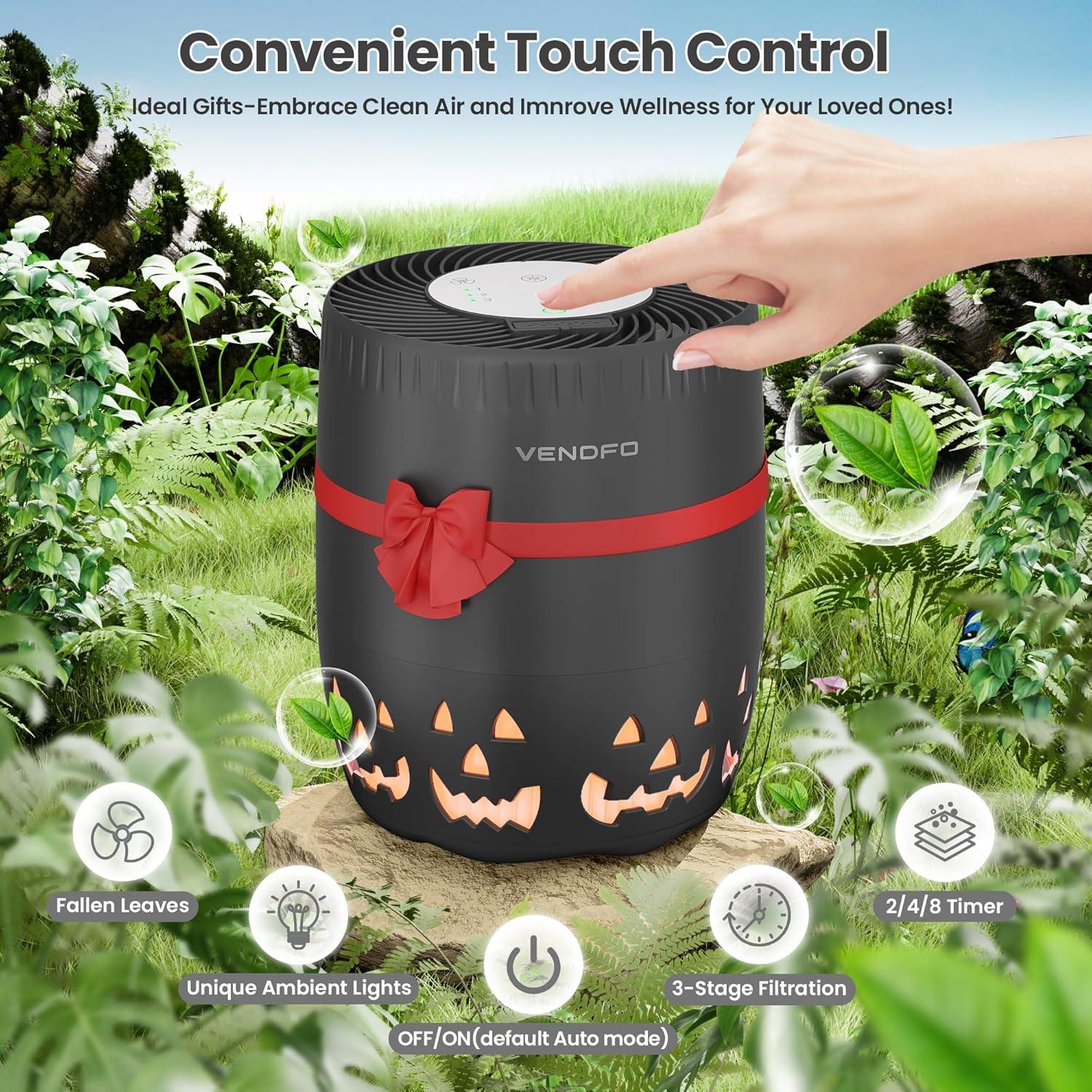 Purificador de Aire VENDFO MB-046 HEPA 100 m² Silencioso Negro