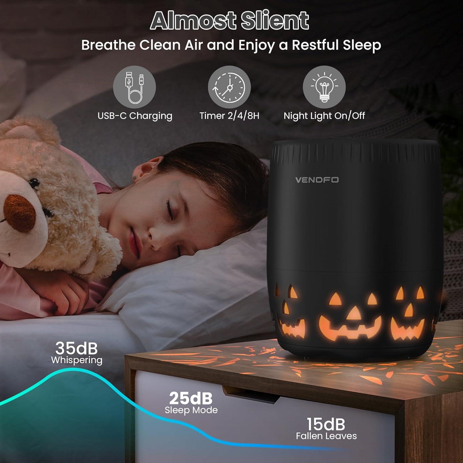 Purificador de Aire VENDFO MB-046 HEPA 100 m² Silencioso Negro