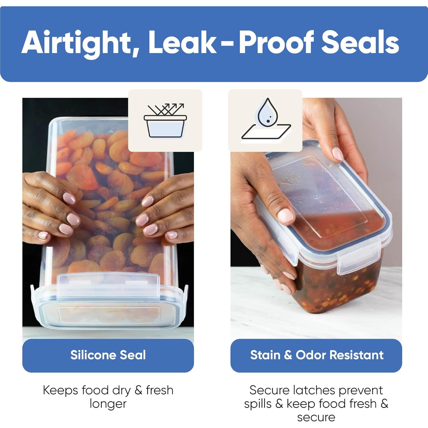 Set de 14 Contenedores de Alimentos Chef's Path - Herméticos y Apilables