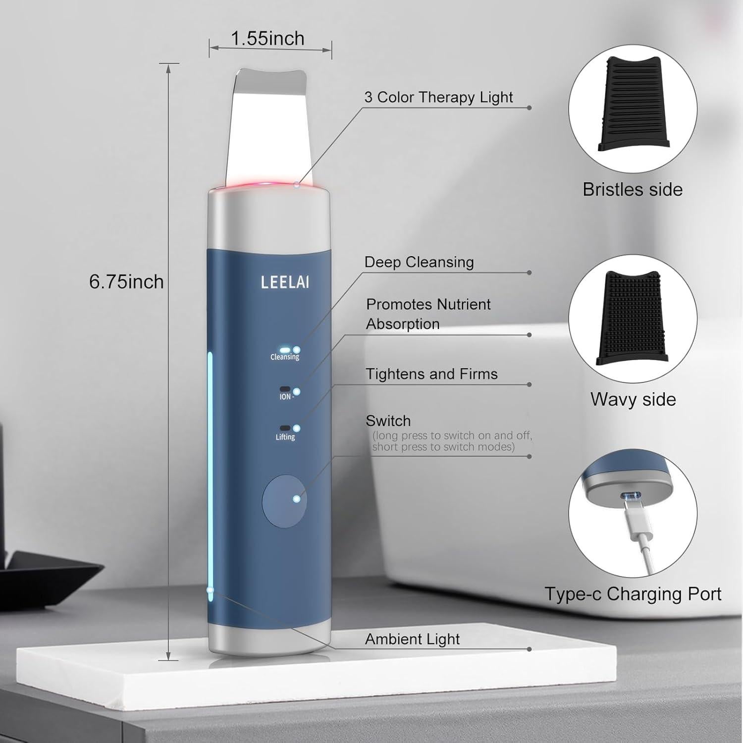 Espátula Facial Limpiadora de Poros LEELAI N1 - 3 Modos