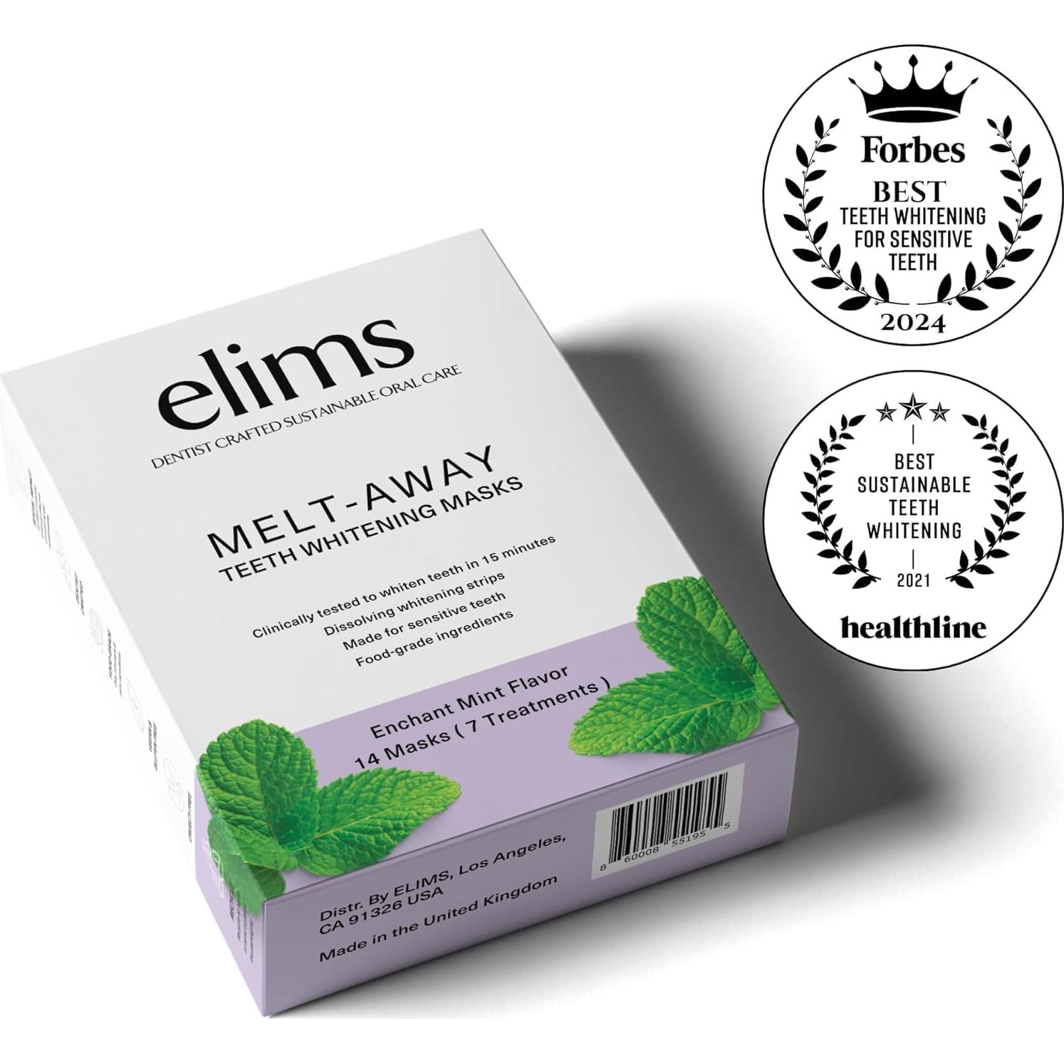 Tiras Blanqueadoras ELIMS Melt-Away para Dientes Sensibles - 14 Tiras