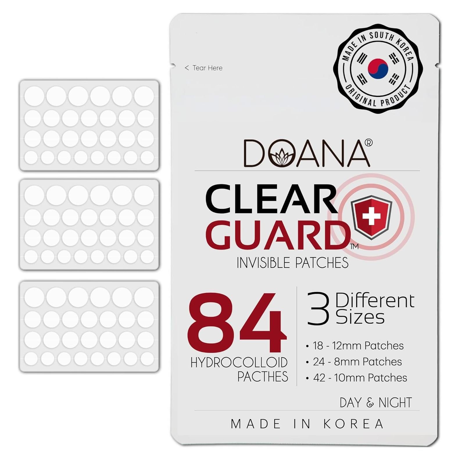 Parche Hidrocoloide Doana Clear Guard - 84 Parches para Espinillas