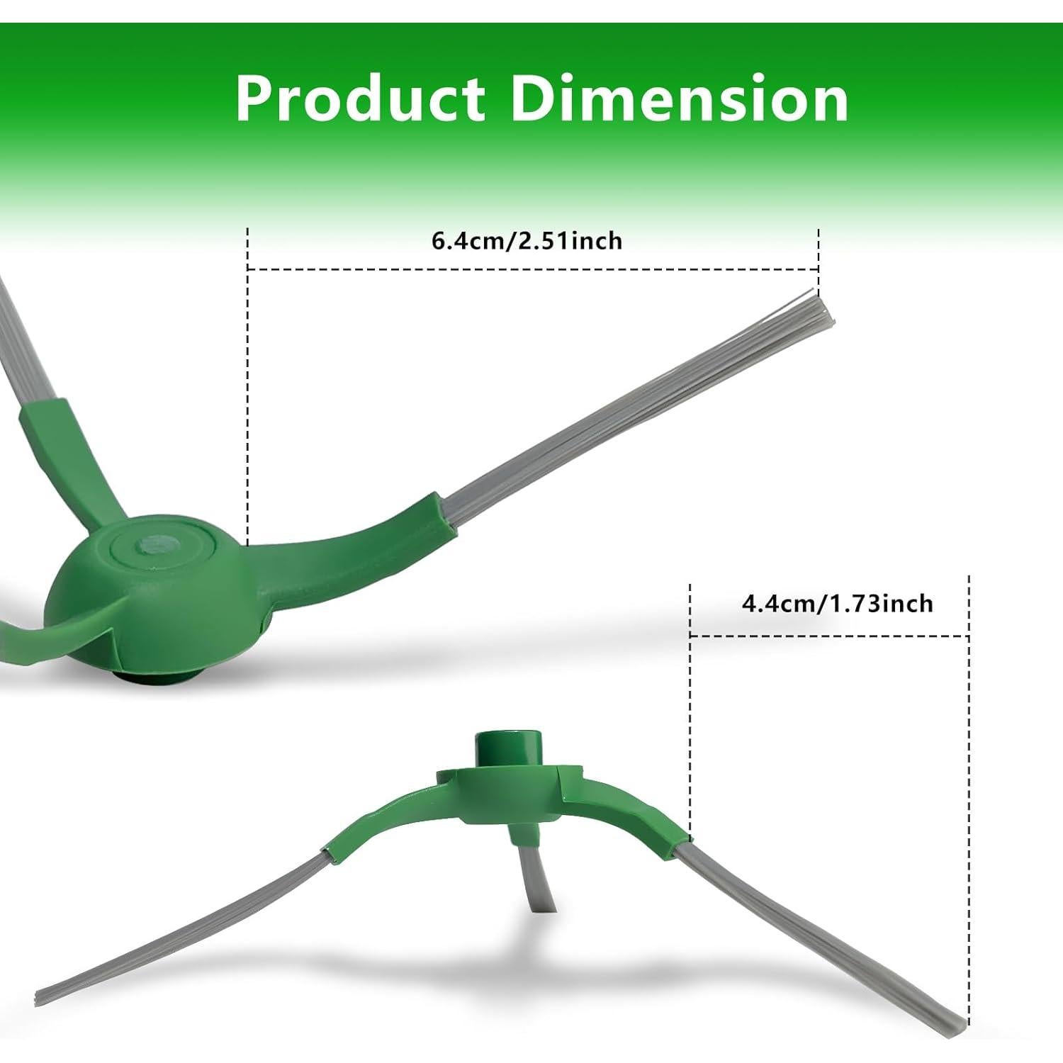 10 Cepillos Laterales de Repuesto Effidula para iRobot Roomba