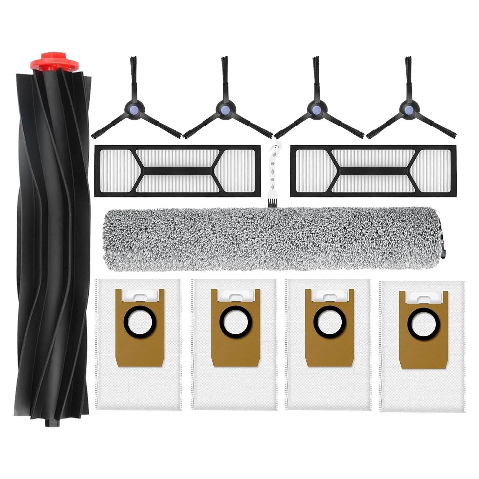 Kit de Repuesto para Aspiradora Robot eufy S1 Pro - 1 Cepillo Rodante, 4 Cepillos Laterales, 2 Filtros HEPA, 4 Bolsas de Polvo