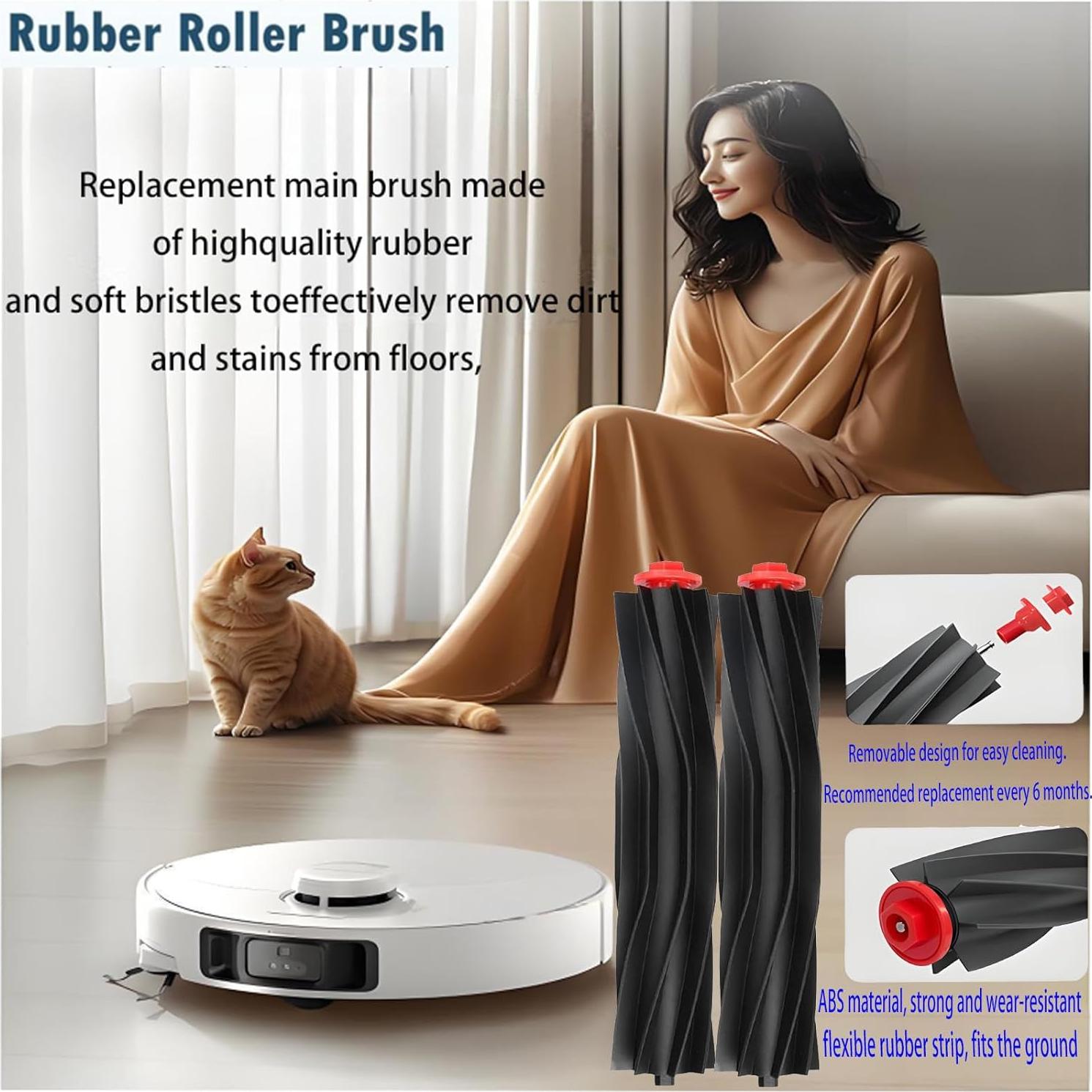 Kit de Repuesto para Aspiradora Robot eufy S1 Pro - 1 Cepillo Rodante, 4 Cepillos Laterales, 2 Filtros HEPA, 4 Bolsas de Polvo