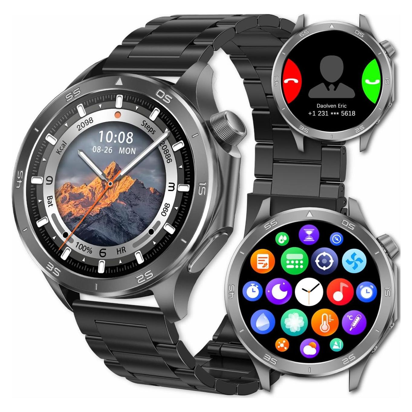 Reloj Inteligente Deportivo RollsTimi X2Max 1.53" HD Negro