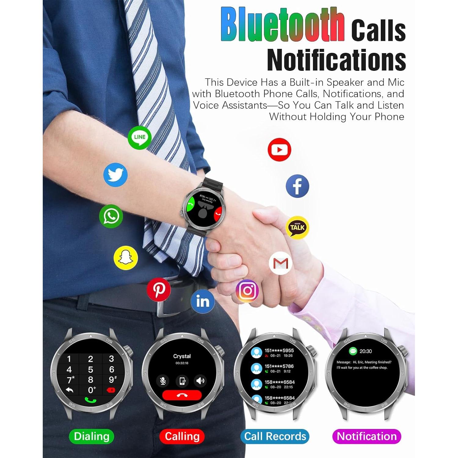 Reloj Inteligente Deportivo RollsTimi X2Max 1.53" HD Negro