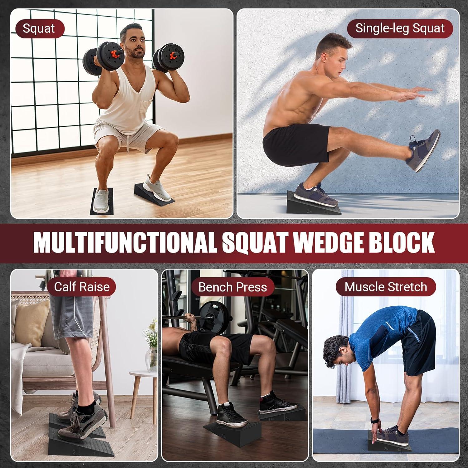 Bloque de cuclillas ODCPN 2 Piezas Antideslizante 30x15x9cm