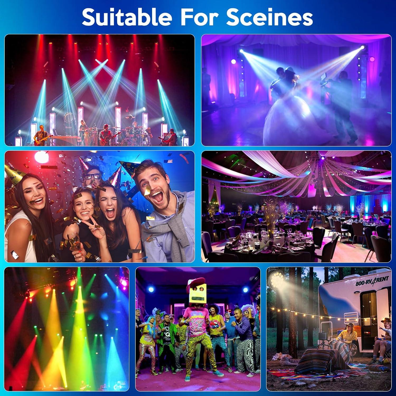 Luces LED Par 18X10W SvaetloDJ DMX RGBW para eventos