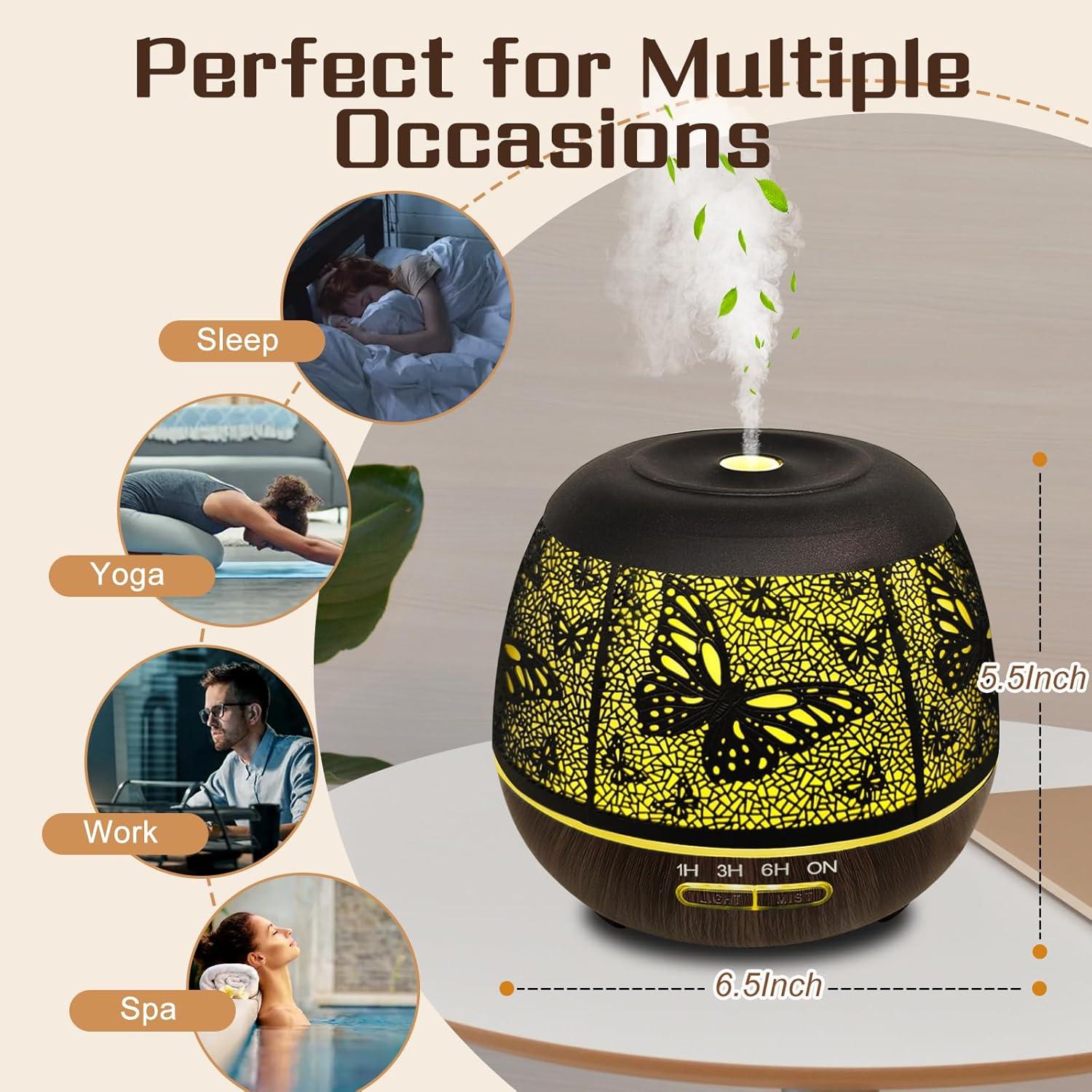 Difusor de Aceite Esencial Vinfucher 400ml con Control Remoto