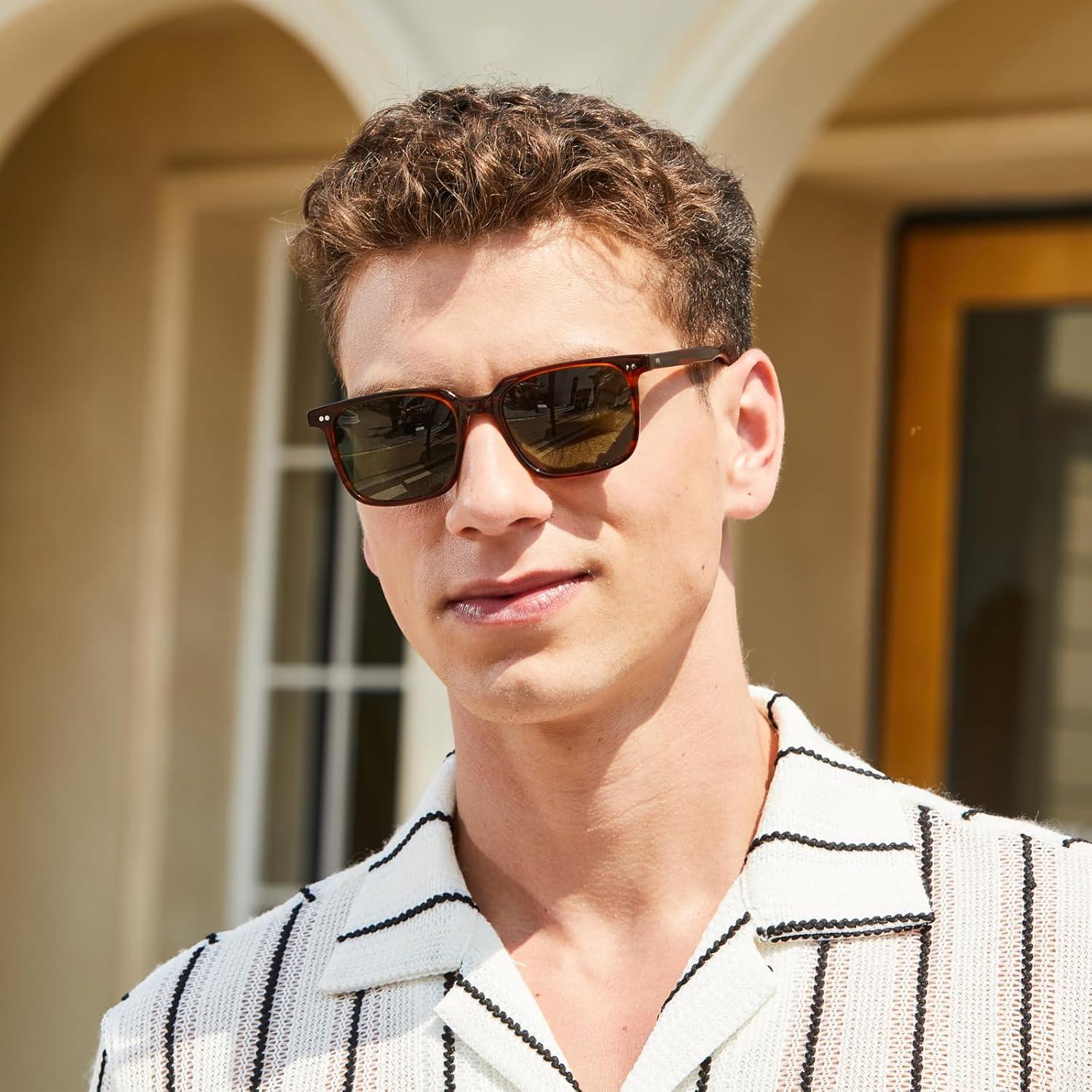 Gafas de sol polarizadas Carfia para hombres, acetato, UV400