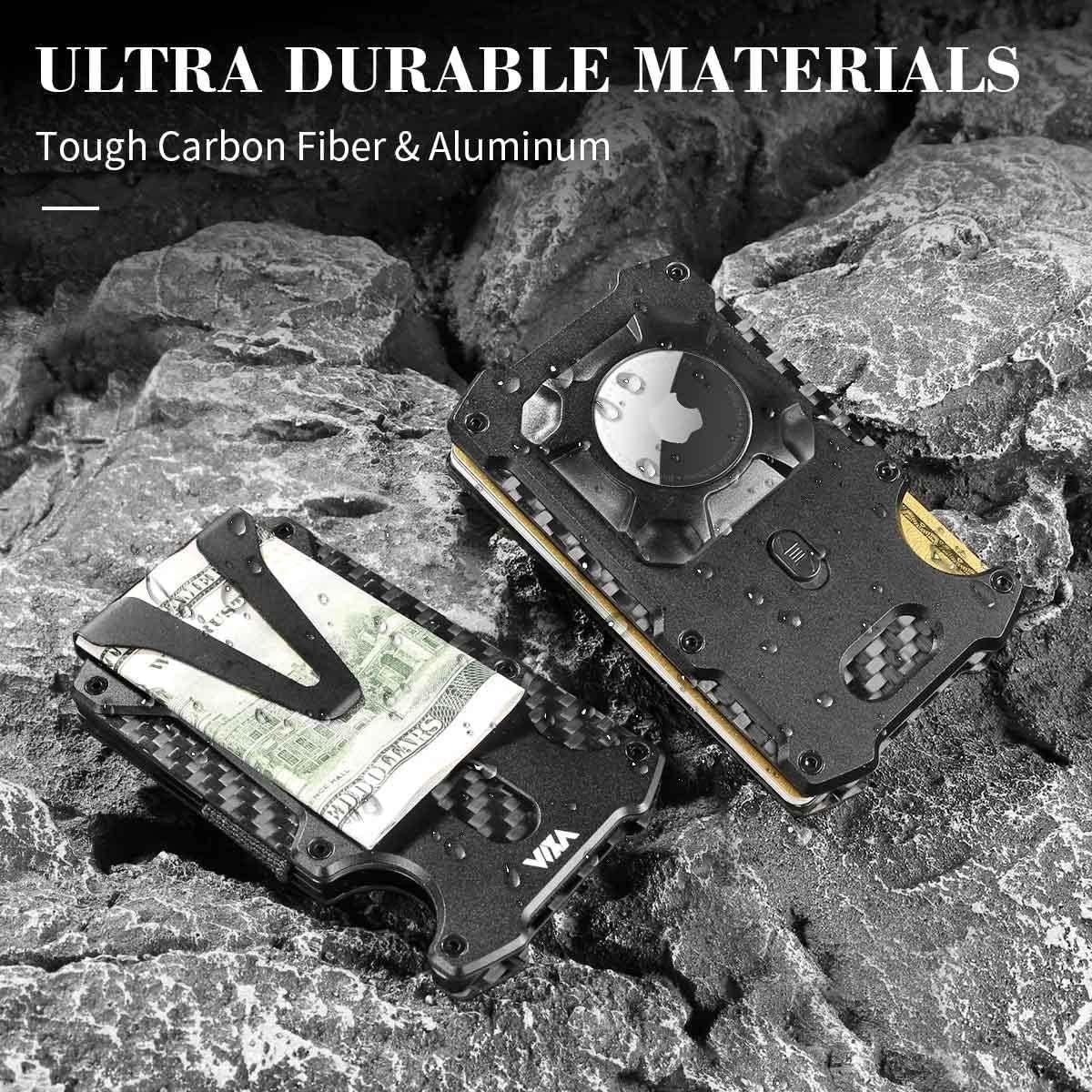 Billetera WXM para hombres con soporte AirTag y bloqueo RFID