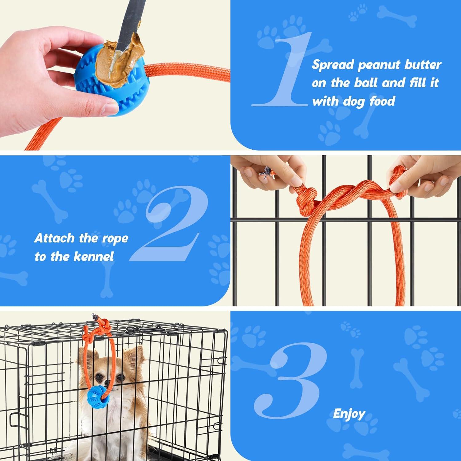 Juguete Dispensador de Comida para Perros MVSSP Azul 6.88 cm