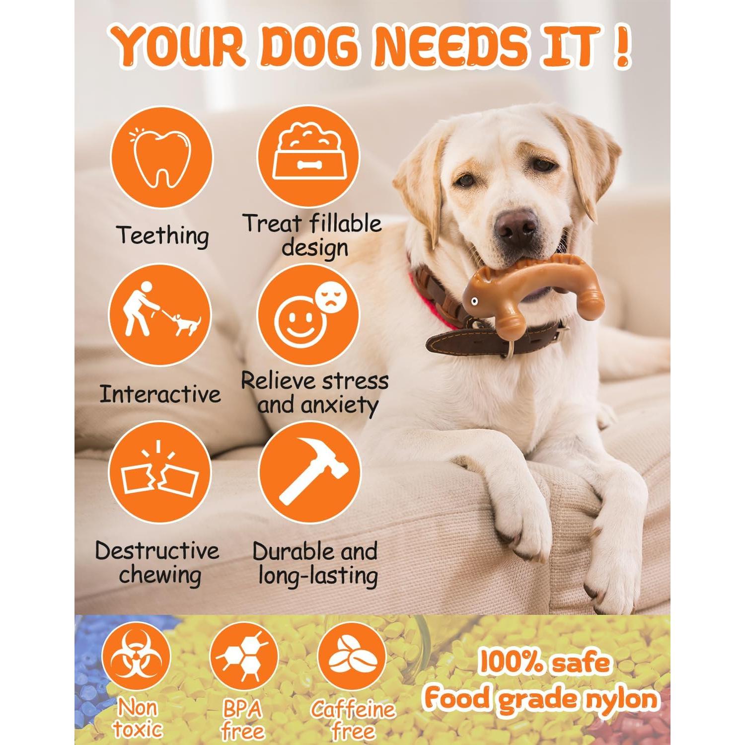 Juguete Interactivo para Perros KrauzPet - Nylon Indestructible