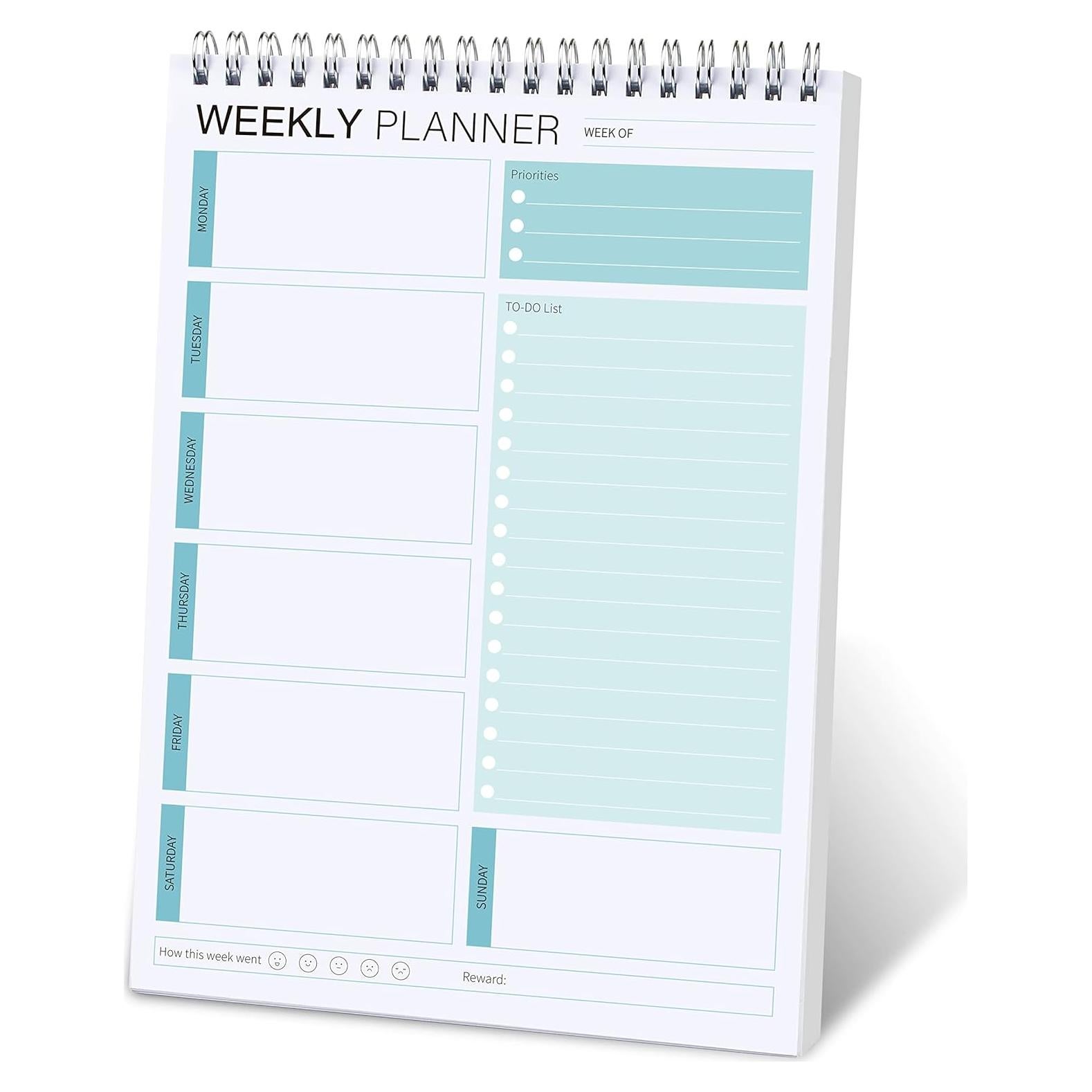 Planificador Semanal KAICN Verde 52 Hojas 16.5x24.9 cm