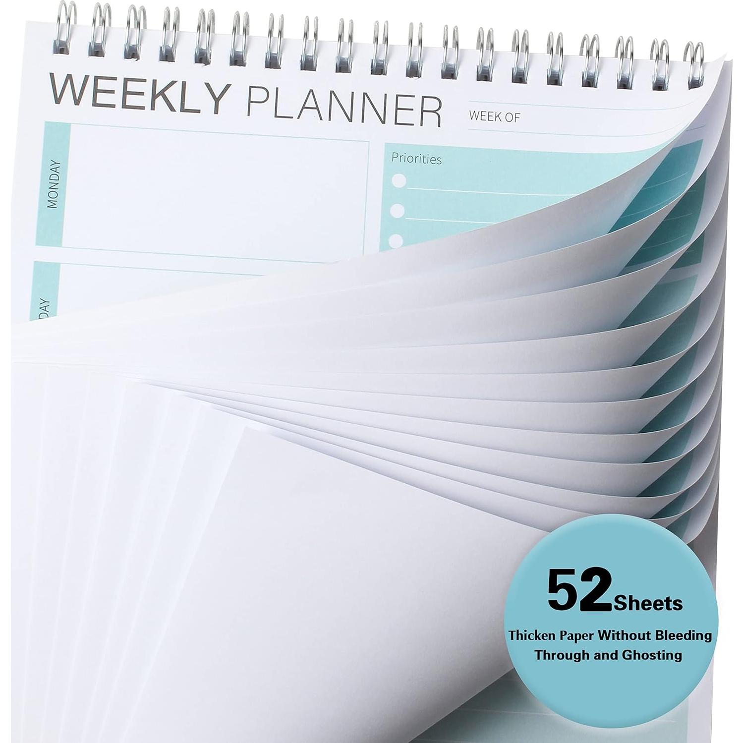 Planificador Semanal KAICN Verde 52 Hojas 16.5x24.9 cm