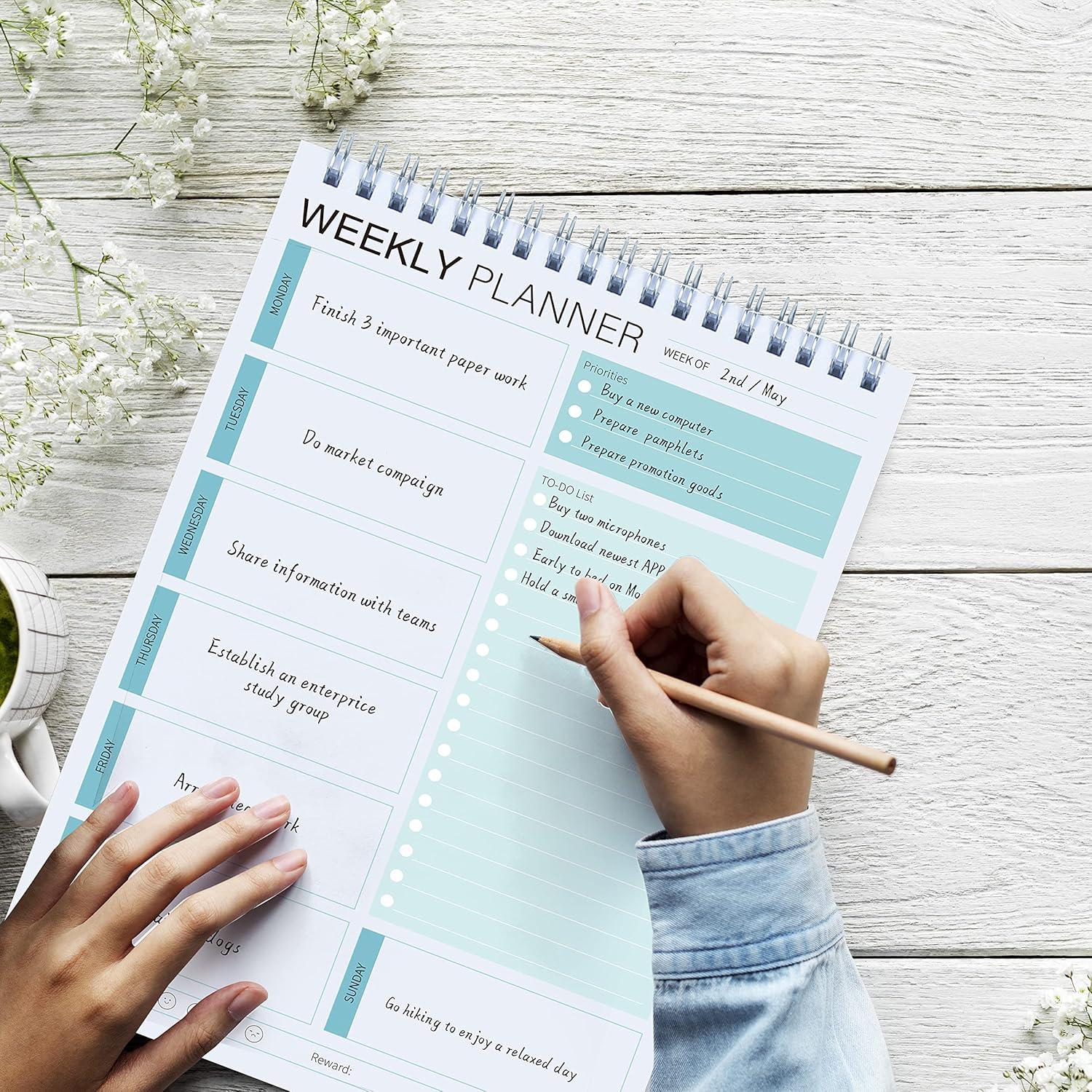 Planificador Semanal KAICN Verde 52 Hojas 16.5x24.9 cm