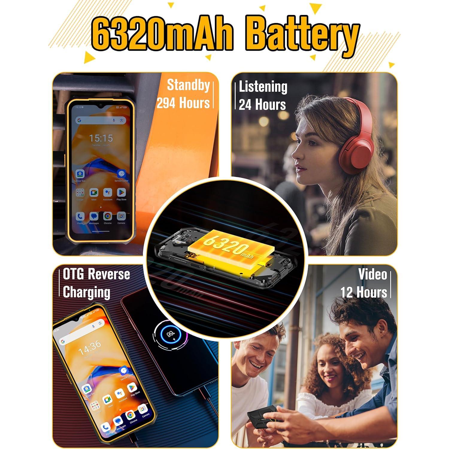 Ulefone Armor X13 Teléfono Rústico 4G Android 14 50MP 6.52"