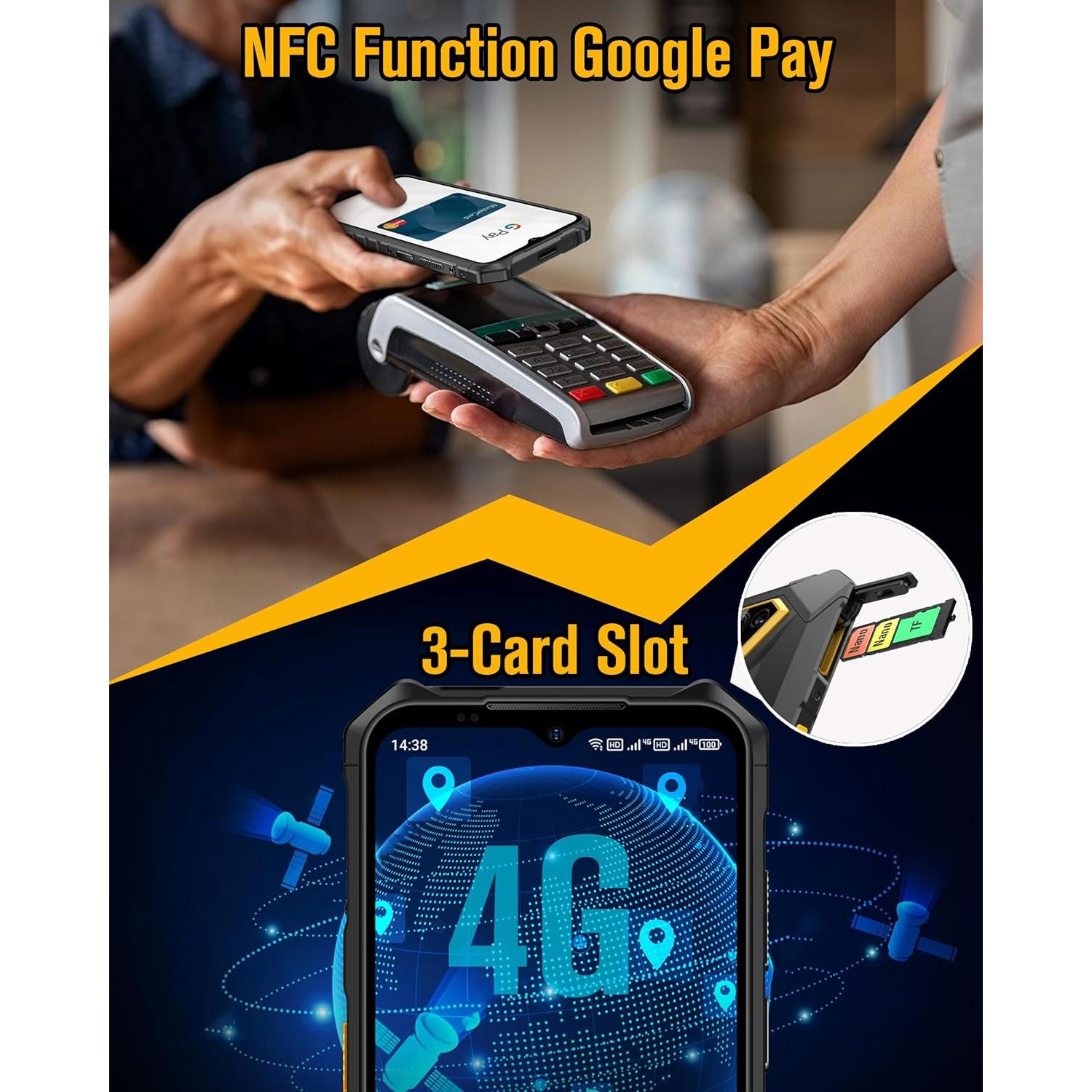 Ulefone Armor X13 Teléfono Rústico 4G Android 14 50MP 6.52"